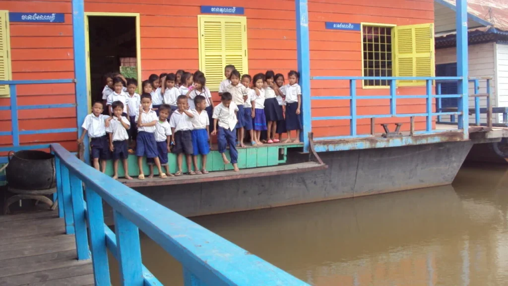 student at floating village